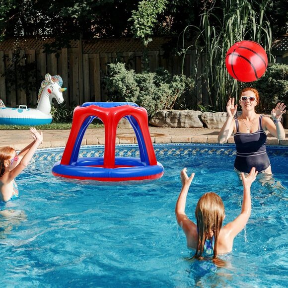 Inflatable Swimming Pool Basketball Hoop with 1 Ball - Picture 3 of 4